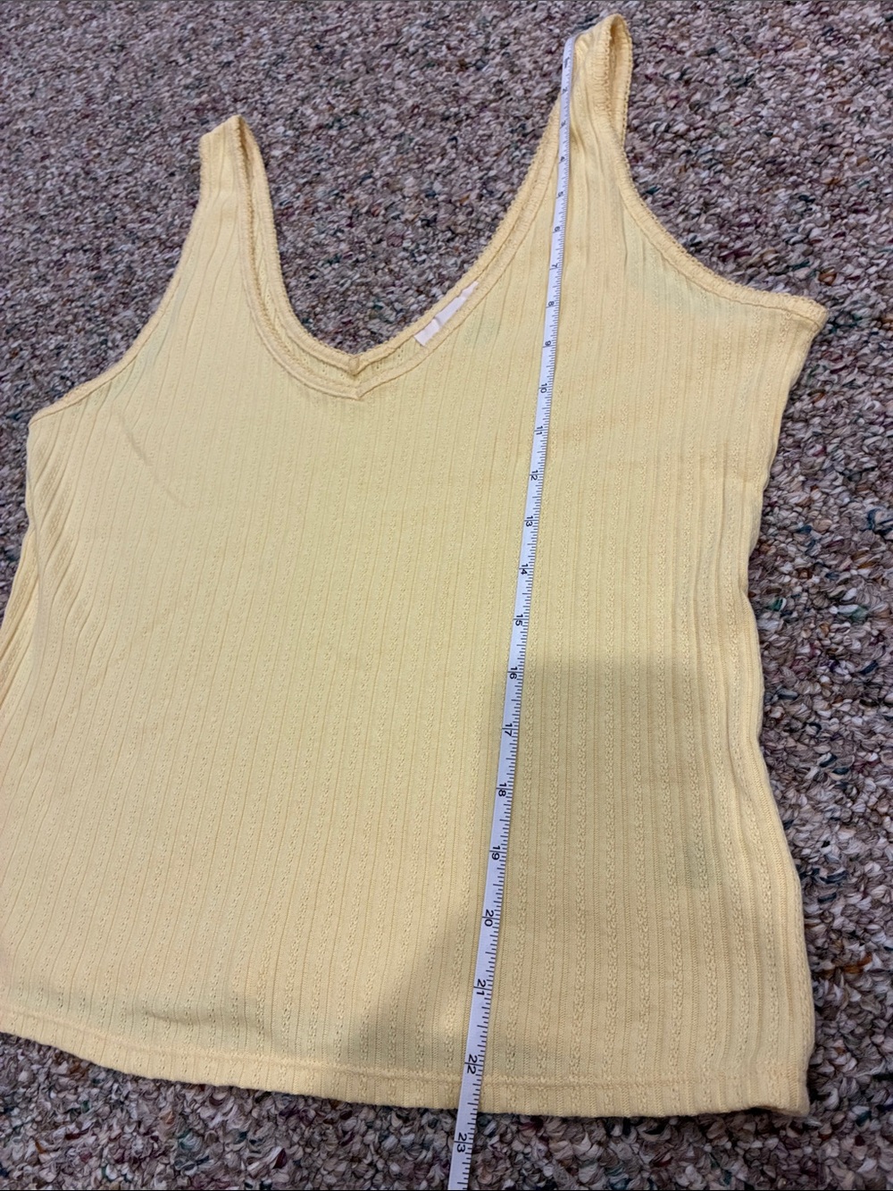 3/$10 Universal Thread Yellow Ribbed V-Neck Tank - Picture 4 of 4